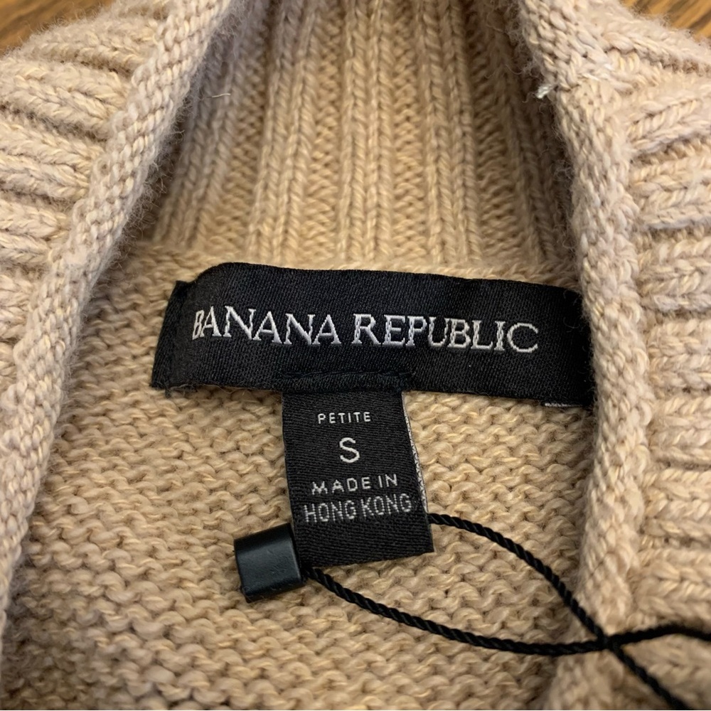 Banana Republic Camel Long Sleeve Petite Knit Dress NWT - Picture 11 of 12